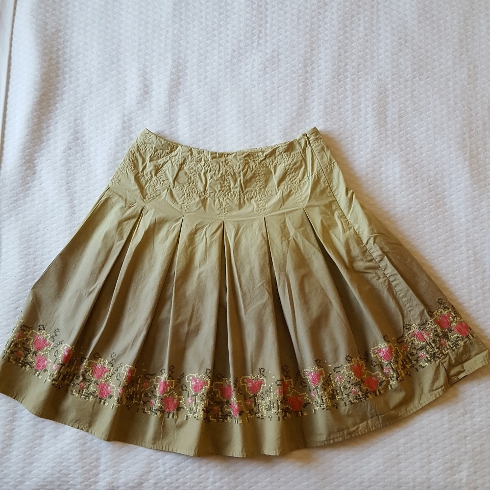 Talbot cross stitch embroidered skirt